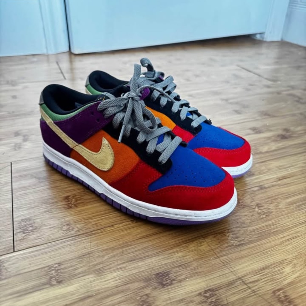 Nike Dunk Low “Viotech” Multicolor Suede Sneakers – Size 5.5